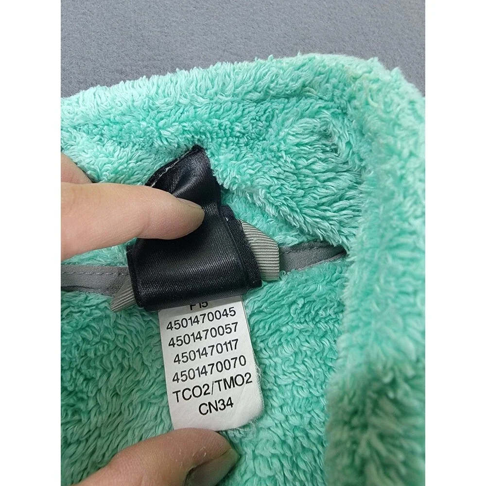 North Face Jacket‎ Girls XL Teal Fleece Full Zip Thumbholes Soft Outdoor Layer
